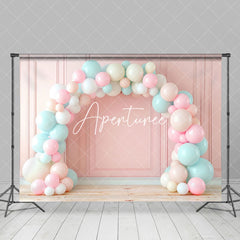 Aperturee - Aperturee Pink Fairy Tale Wall Arch Balloon Cake Smash Backdrop