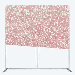 Aperturee - Aperturee Pink Glitter Bokeh Fabric Backdrop Cover for Birthday