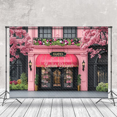 Aperturee - Aperturee Pink Gucci Luxury Goods Store Architecture Backdrop