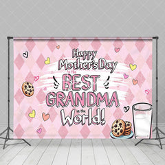 Aperturee - Aperturee Pink Milk Cookie Best Grandma Mothers Day Backdrop