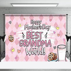 Aperturee - Aperturee Pink Milk Cookie Best Grandma Mothers Day Backdrop