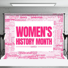 Aperturee - Aperturee Pink Positive Slogan Womens History Month Backdrop