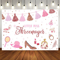 Aperturee - Aperturee Pink Princess Dress Little Miss Threenager Backdrop