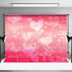 Aperturee - Aperturee Pink Romantic Heart Love You Valentines Day Backdrop