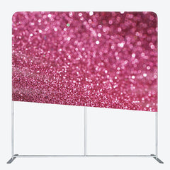 Aperturee - Aperturee Pink Sparkling Bokeh Fabric Backdrop Cover For Party