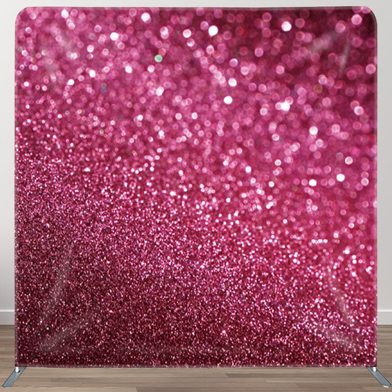 Aperturee - Aperturee Pink Sparkling Bokeh Fabric Backdrop Cover For Party