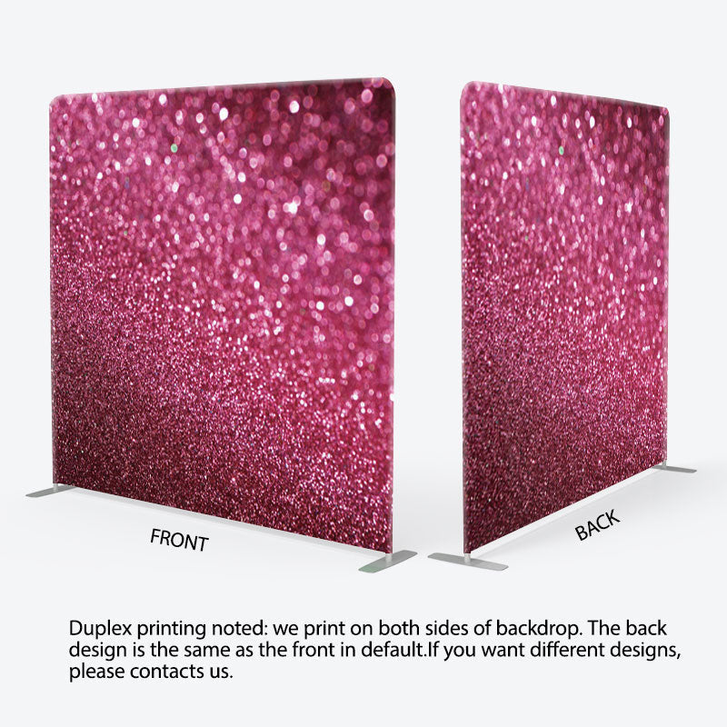 Aperturee - Aperturee Pink Sparkling Bokeh Fabric Backdrop Cover For Party