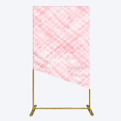 Aperturee - Aperturee Pink White Watercolor Birthday Rectangle Backdrop For Girl