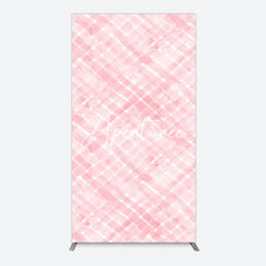 Aperturee - Aperturee Pink White Watercolor Birthday Rectangle Backdrop For Girl