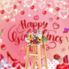 Aperturee - Aperturee Pink Woman Jewelry Lip Happy Galentines Day Backdrop