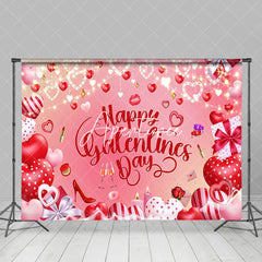 Aperturee - Aperturee Pink Woman Jewelry Lip Happy Galentines Day Backdrop