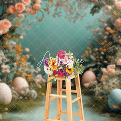 Aperturee - Aperturee Plant Floral Color Eggs Spring Easter Photo Backdrop