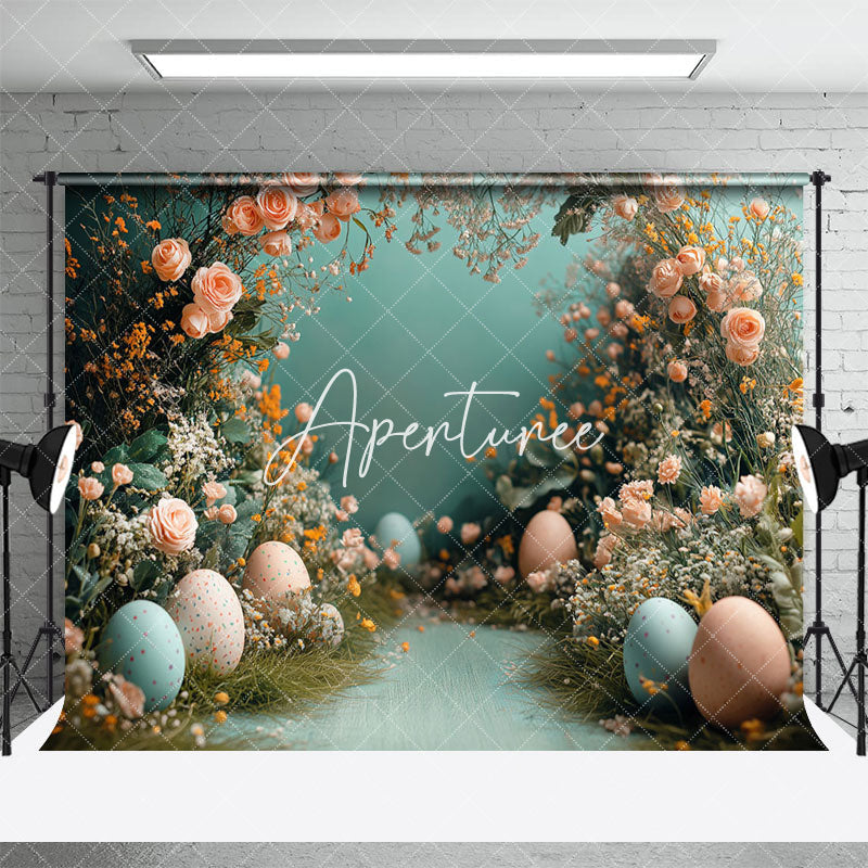 Aperturee - Aperturee Plant Floral Color Eggs Spring Easter Photo Backdrop