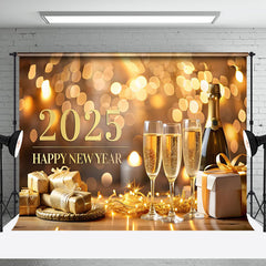 Aperturee - Aperturee Polka Dot Bokeh Wine Lights 2025 New Year Backdrop