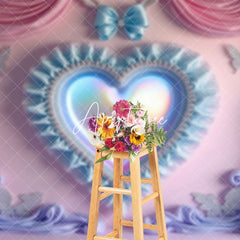 Aperturee - Aperturee Princess Colorful Laser Hearts Cake Smash Backdrop