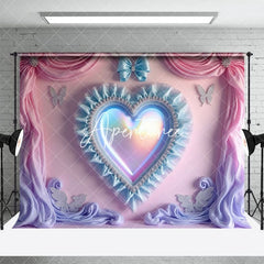 Aperturee - Aperturee Princess Colorful Laser Hearts Cake Smash Backdrop