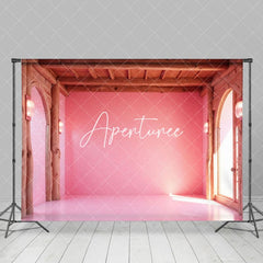 Aperturee - Aperturee Princess Pink Glitter Wall Wood Cake Smash Backdrop