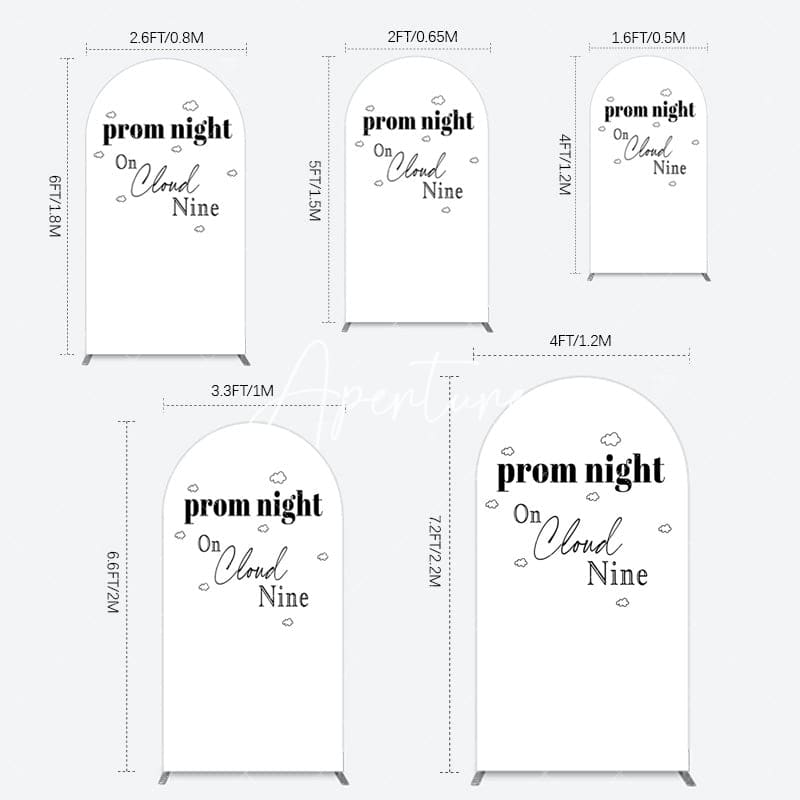 Aperturee - Aperturee Prom Night On Cloud Nine Birthday Party Arch Backdrop