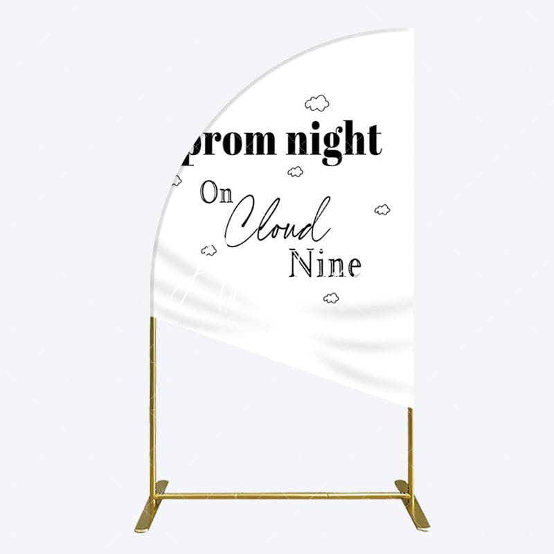 Aperturee - Aperturee Prom Night On Cloud Nine Birthday Party Half Moon Arch Backdrop