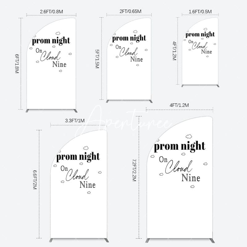 Aperturee - Aperturee Prom Night On Cloud Nine Birthday Party Half Moon Arch Backdrop