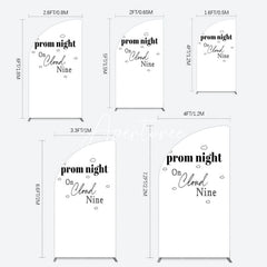 Aperturee - Aperturee Prom Night On Cloud Nine Birthday Party Half Moon Arch Backdrop