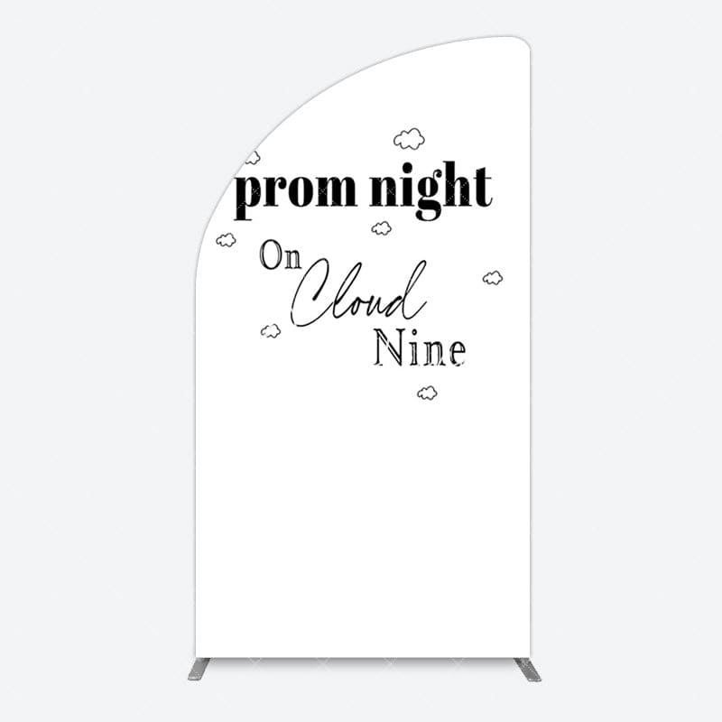 Aperturee - Aperturee Prom Night On Cloud Nine Birthday Party Half Moon Arch Backdrop