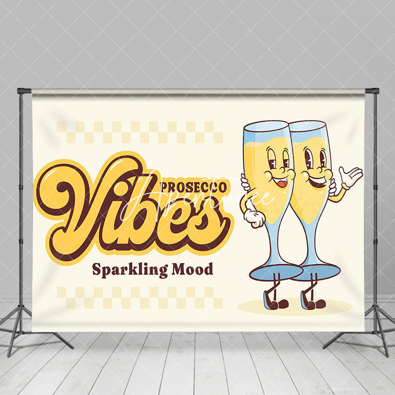 Aperturee - Aperturee Prosecco Vibes Champagene Wine Dance Party Backdrop