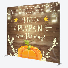 Aperturee - Aperturee Pumpkin Light Fabric Backdrop Cover for Baby Shower