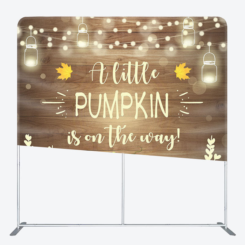 Aperturee - Aperturee Pumpkin Light Fabric Backdrop Cover for Baby Shower