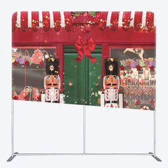 Aperturee - Aperturee Puppet Soldier Red Store Christmas Backdrop Cover