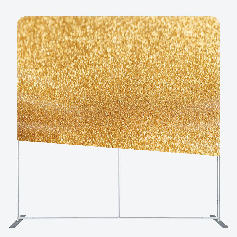 Aperturee - Aperturee Pure Gold Sparkling Backdrop Cover For Party Decor