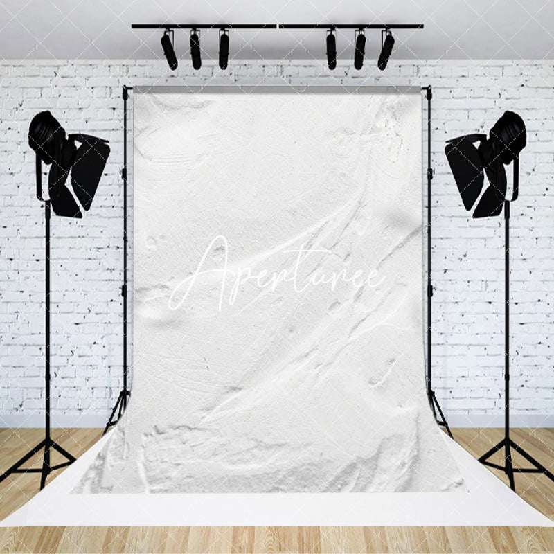 Aperturee - Aperturee Pure White Cement Paint Wall Fine Art Photo Backdrop