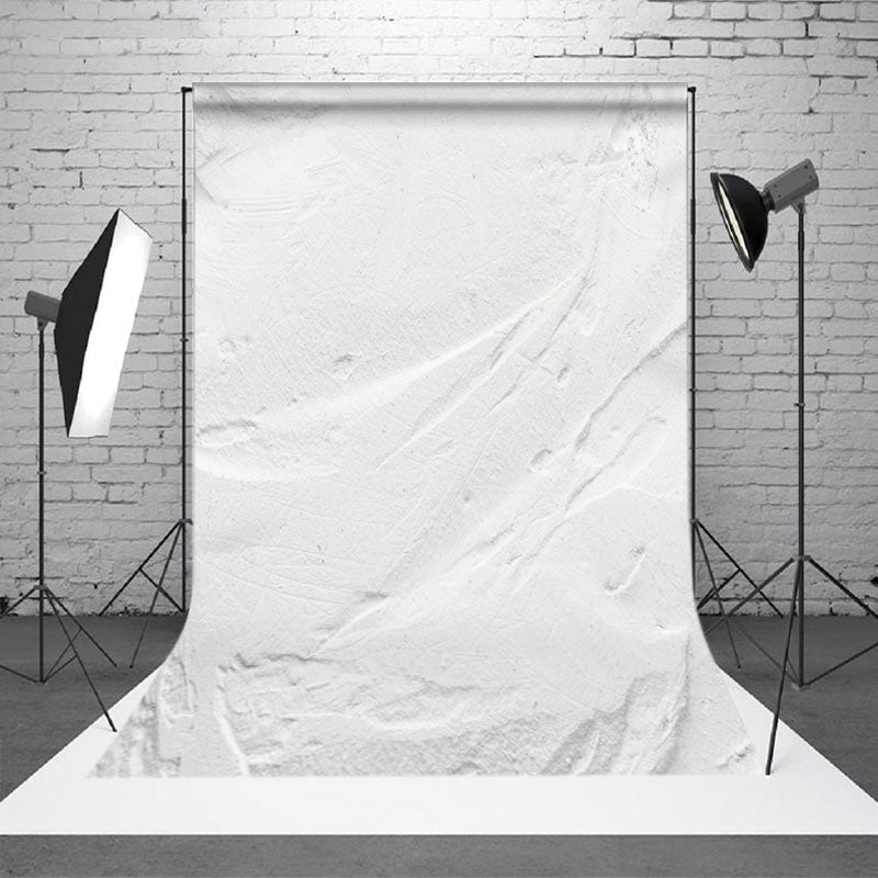 Aperturee - Aperturee Pure White Cement Paint Wall Fine Art Photo Backdrop