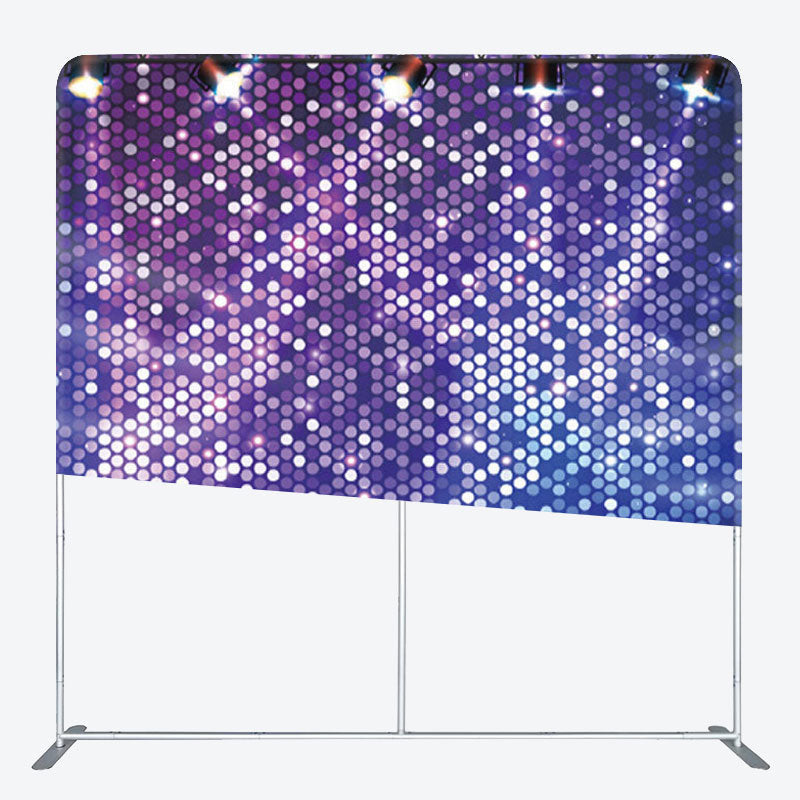 Aperturee - Aperturee Purple And Blue Spotlights Dance Party Backdrop Cover