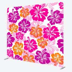 Aperturee - Aperturee Purple And Pink Flower Fabric Birthday Backdrop Cover