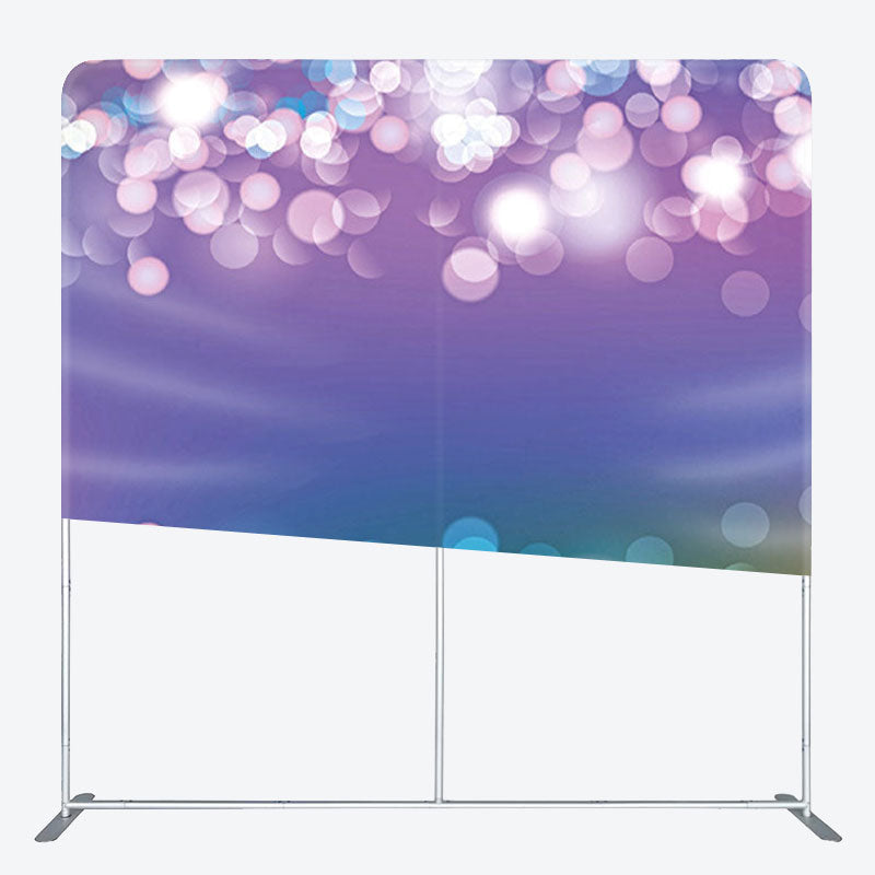 Aperturee - Aperturee Purple Blue Gradient Bokeh Fabric Backdrop Cover