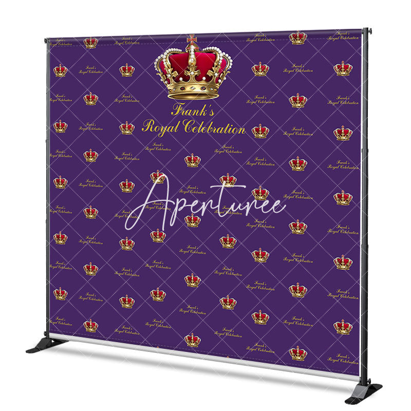 Aperturee - Aperturee Purple Crown Royal Custom Step And Repeat Banner