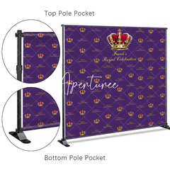 Aperturee - Aperturee Purple Crown Royal Custom Step And Repeat Banner