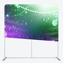 Aperturee - Aperturee Purple Green Gradient Glitter Bokeh Backdrop For Decor