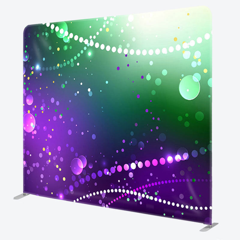 Aperturee - Aperturee Purple Green Gradient Glitter Bokeh Backdrop For Decor