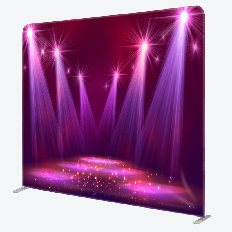 Aperturee - Aperturee Purple Stage Spotlights Sparkling Party Backdrop Cover