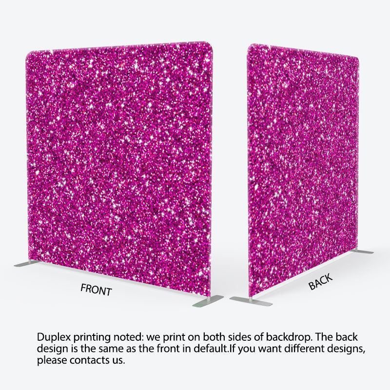 Aperturee - Aperturee Purpple Glitter Fabric Backdrop Cover For Birthday