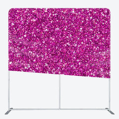 Aperturee - Aperturee Purpple Glitter Fabric Backdrop Cover For Birthday