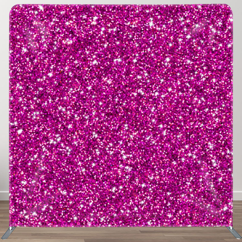 Aperturee - Aperturee Purpple Glitter Fabric Backdrop Cover For Birthday