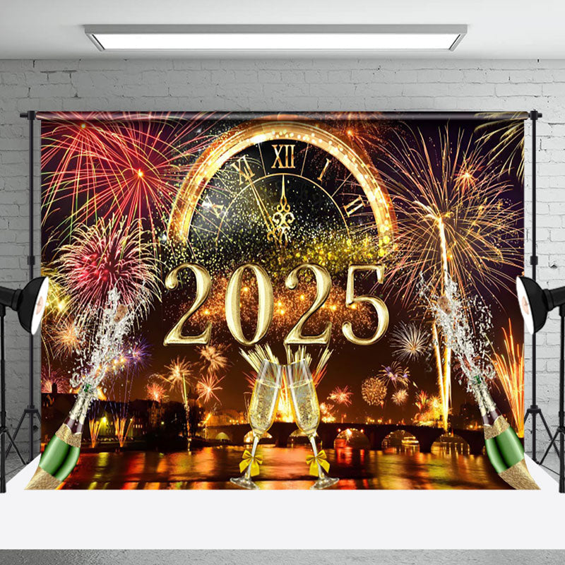 Aperturee - Aperturee Pyrotechnic Countdown 2025 New Year Party Backdrop