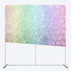 Aperturee - Aperturee Rainbow Color Glitter Fabric Backdrop Cover for Birthday