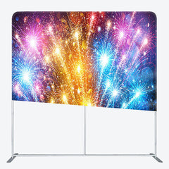 Aperturee - Aperturee Rainbow Color Spark Bokeh Black Fabric Backdrop Cover