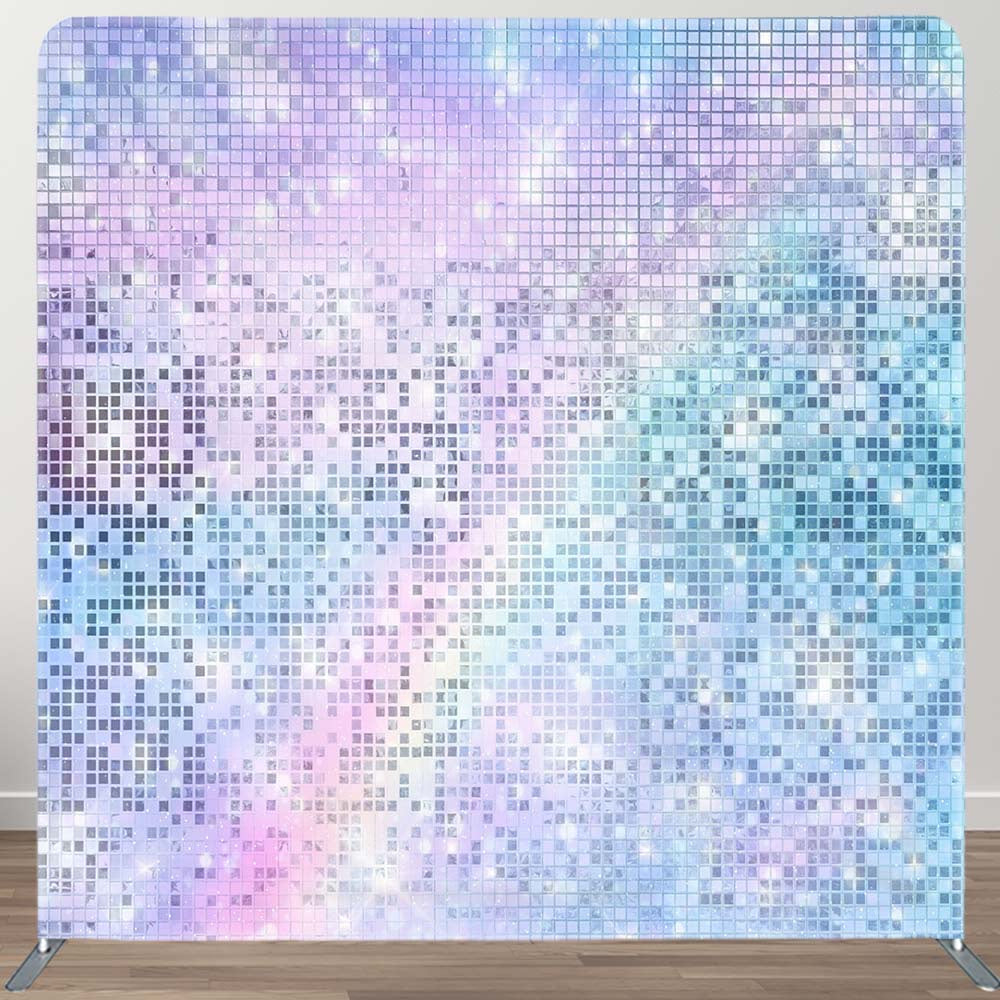 Aperturee - Aperturee Rainbow Colorful Pixel Double-Sided Square Backdrop