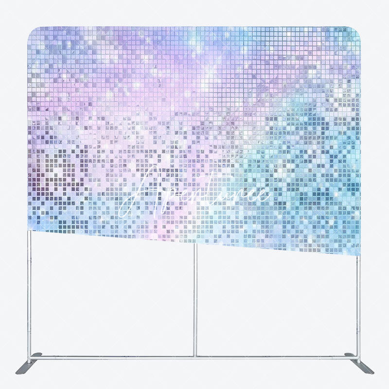 Aperturee - Aperturee Rainbow Colorful Pixel Double-Sided Square Backdrop