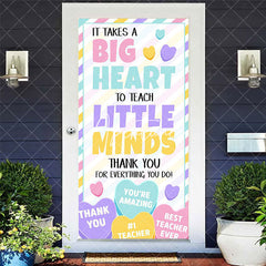 Aperturee - Aperturee Rainbow Hearts Teaching Valentines Day Door Cover